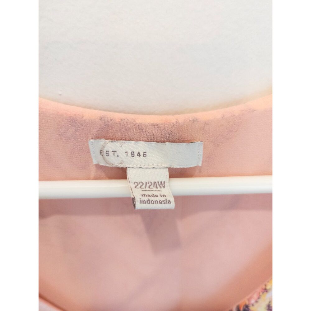 Cato women's pink pattern tank blouse size 22/24W - Picture 3 of 4